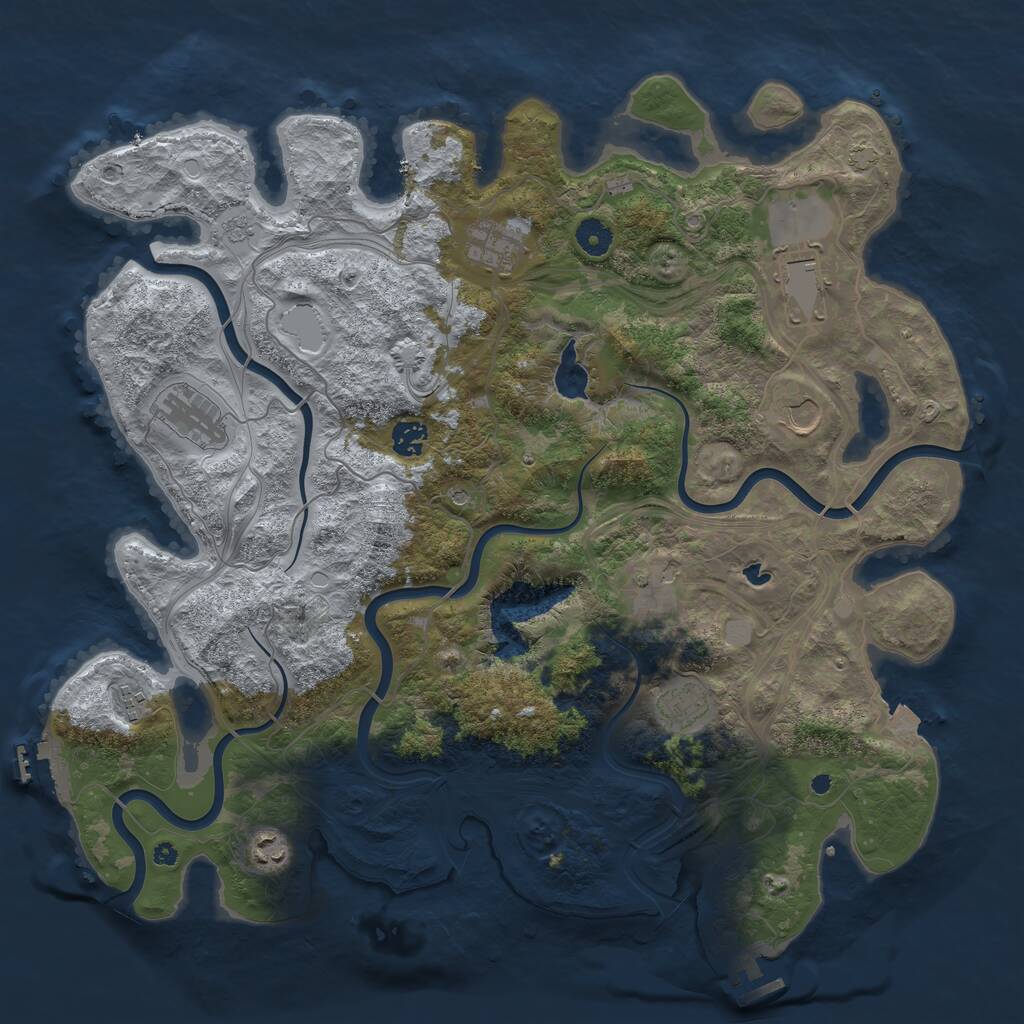 Rust Map: Procedural Map, Size: 4250, Seed: 792813998, 15 Monuments