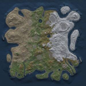 Thumbnail Rust Map: Procedural Map, Size: 3750, Seed: 881426525, 16 Monuments