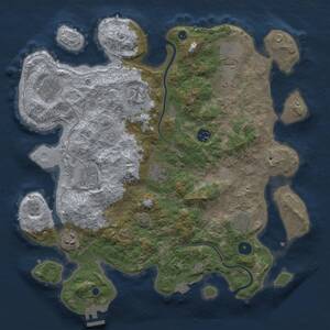 Thumbnail Rust Map: Procedural Map, Size: 3750, Seed: 1787376738, 14 Monuments