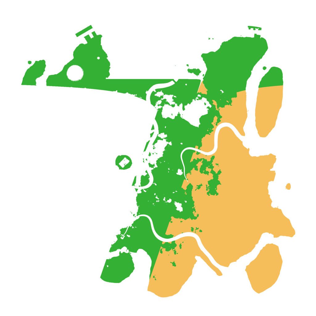 Biome Rust Map: Procedural Map, Size: 3500, Seed: 84354
