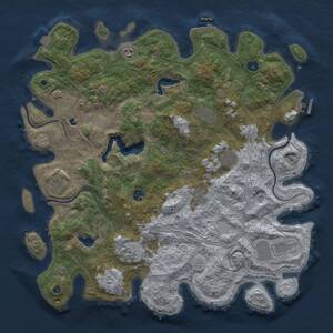 Thumbnail Rust Map: Procedural Map, Size: 4500, Seed: 1320499630, 15 Monuments