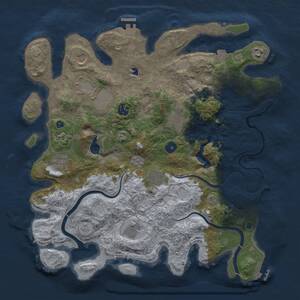 Thumbnail Rust Map: Procedural Map, Size: 4000, Seed: 2024121801, 15 Monuments
