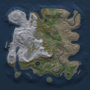 Thumbnail Rust Map: Procedural Map, Size: 3000, Seed: 11178, 11 Monuments