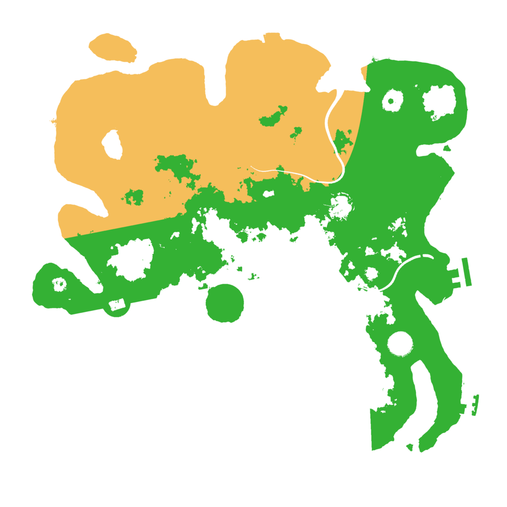 Biome Rust Map: Procedural Map, Size: 3600, Seed: 199