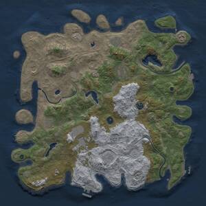 Thumbnail Rust Map: Procedural Map, Size: 4500, Seed: 873164234, 15 Monuments