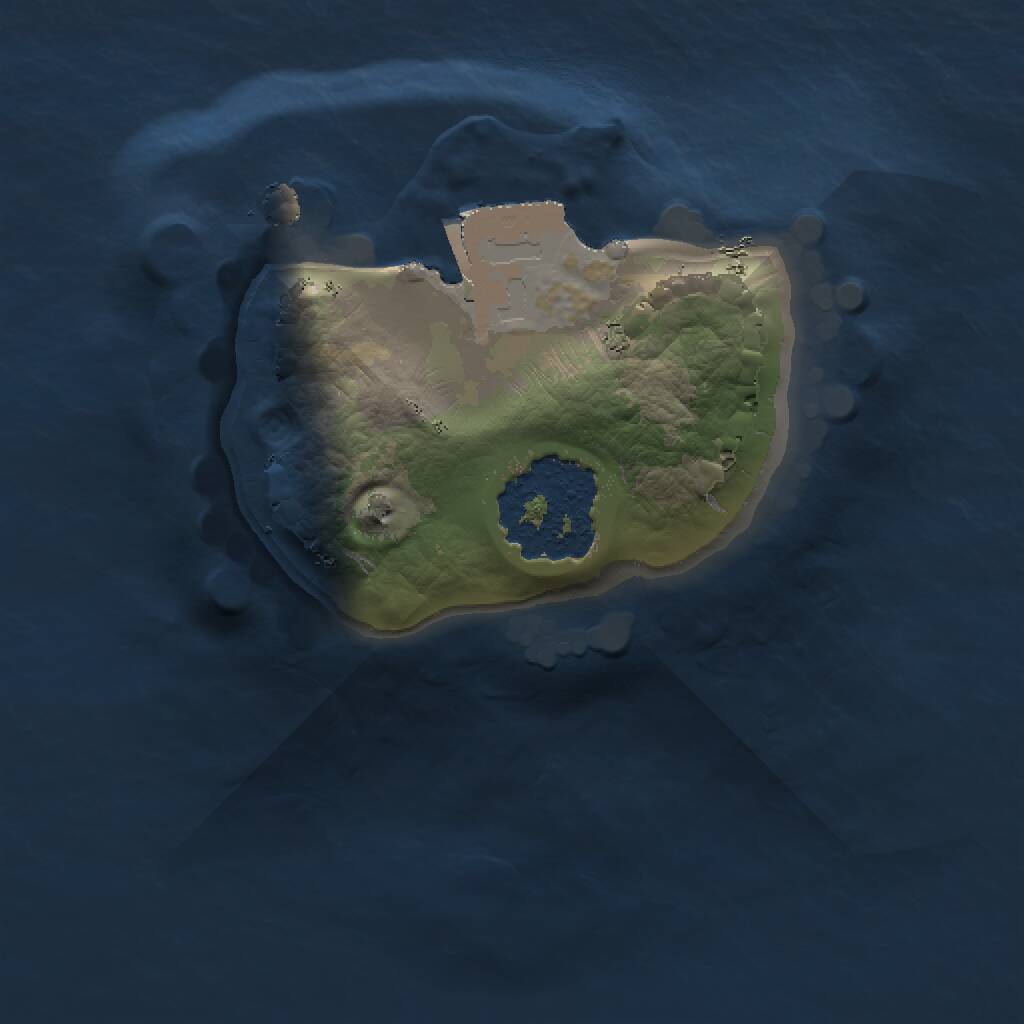 Rust Map: Procedural Map, Size: 1000, Seed: 477796701, 1 Monuments