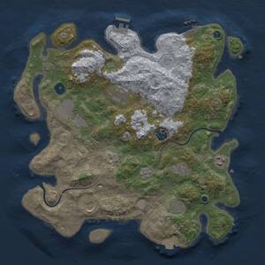 Thumbnail Rust Map: Procedural Map, Size: 3700, Seed: 517021571, 14 Monuments