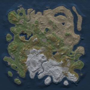Thumbnail Rust Map: Procedural Map, Size: 4250, Seed: 130551538, 15 Monuments