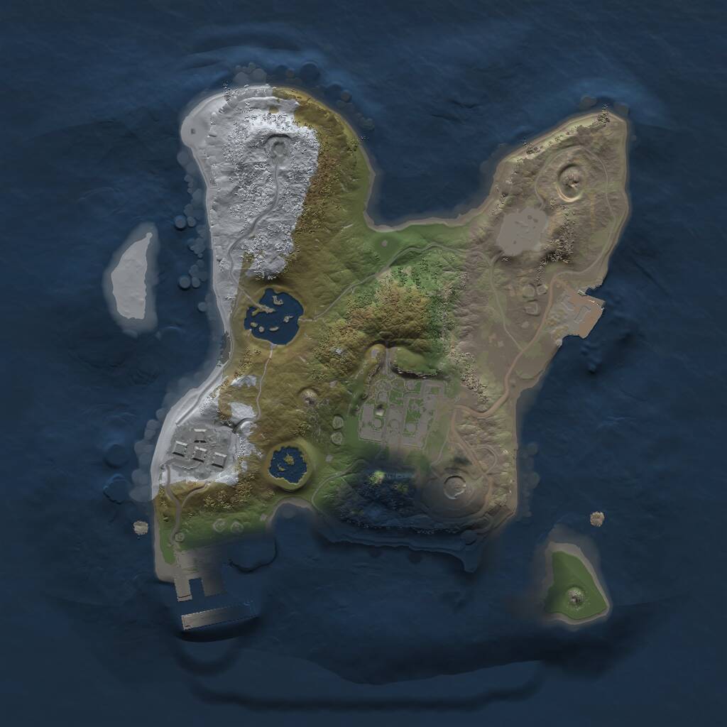 Rust Map: Procedural Map, Size: 2000, Seed: 103642719, 6 Monuments