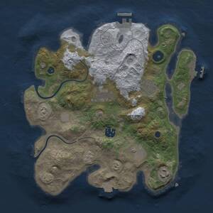 Thumbnail Rust Map: Procedural Map, Size: 3000, Seed: 1848285309, 12 Monuments