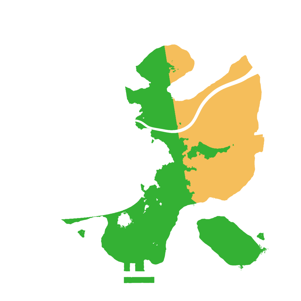 Biome Rust Map: Procedural Map, Size: 2000, Seed: 19890507