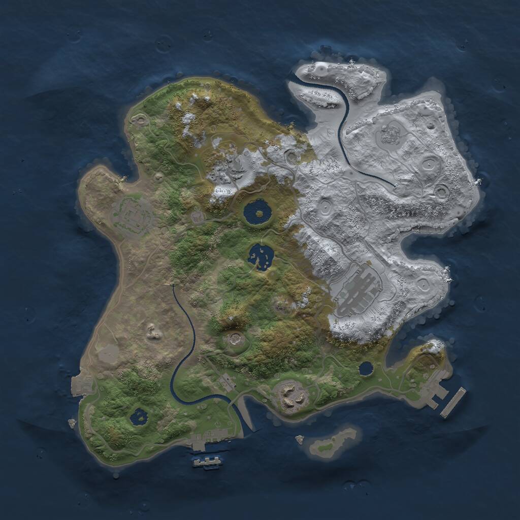 Rust Map: Procedural Map, Size: 2999, Seed: 86899, 10 Monuments