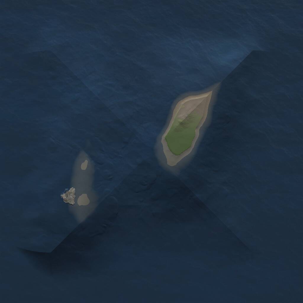 Rust Map: Procedural Map, Size: 1000, Seed: 321549384, 1 Monuments