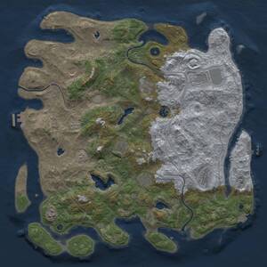 Thumbnail Rust Map: Procedural Map, Size: 4500, Seed: 1849376, 15 Monuments