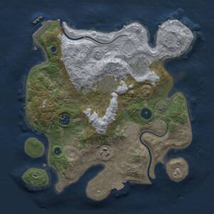 Thumbnail Rust Map: Procedural Map, Size: 3000, Seed: 4171061, 9 Monuments