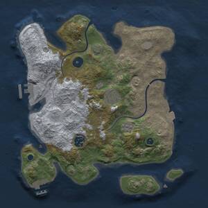 Thumbnail Rust Map: Procedural Map, Size: 3000, Seed: 68949, 9 Monuments