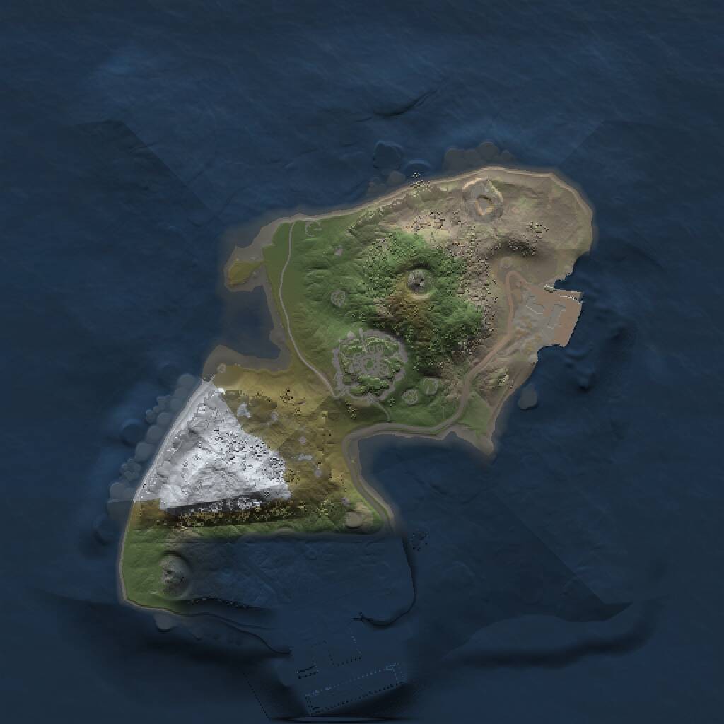 Rust Map: Procedural Map, Size: 1500, Seed: 1324268600, 3 Monuments