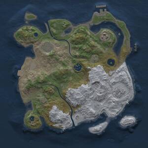 Thumbnail Rust Map: Procedural Map, Size: 3000, Seed: 741293, 10 Monuments