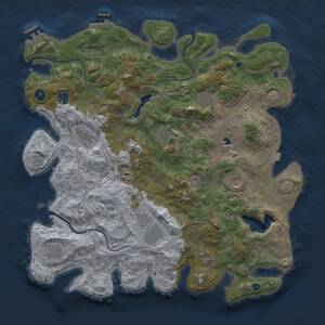 Thumbnail Rust Map: Procedural Map, Size: 4400, Seed: 191220241, 16 Monuments