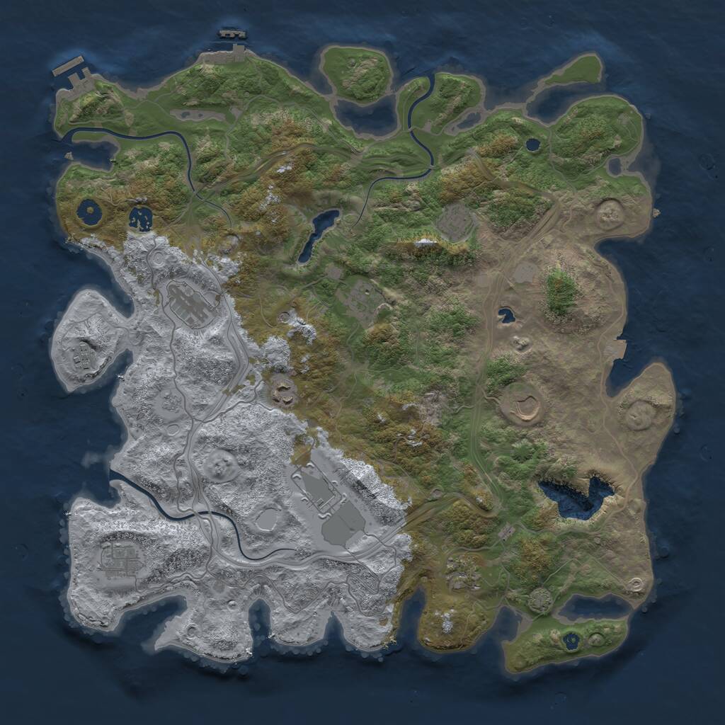 Rust Map: Procedural Map, Size: 4400, Seed: 191220241, 16 Monuments