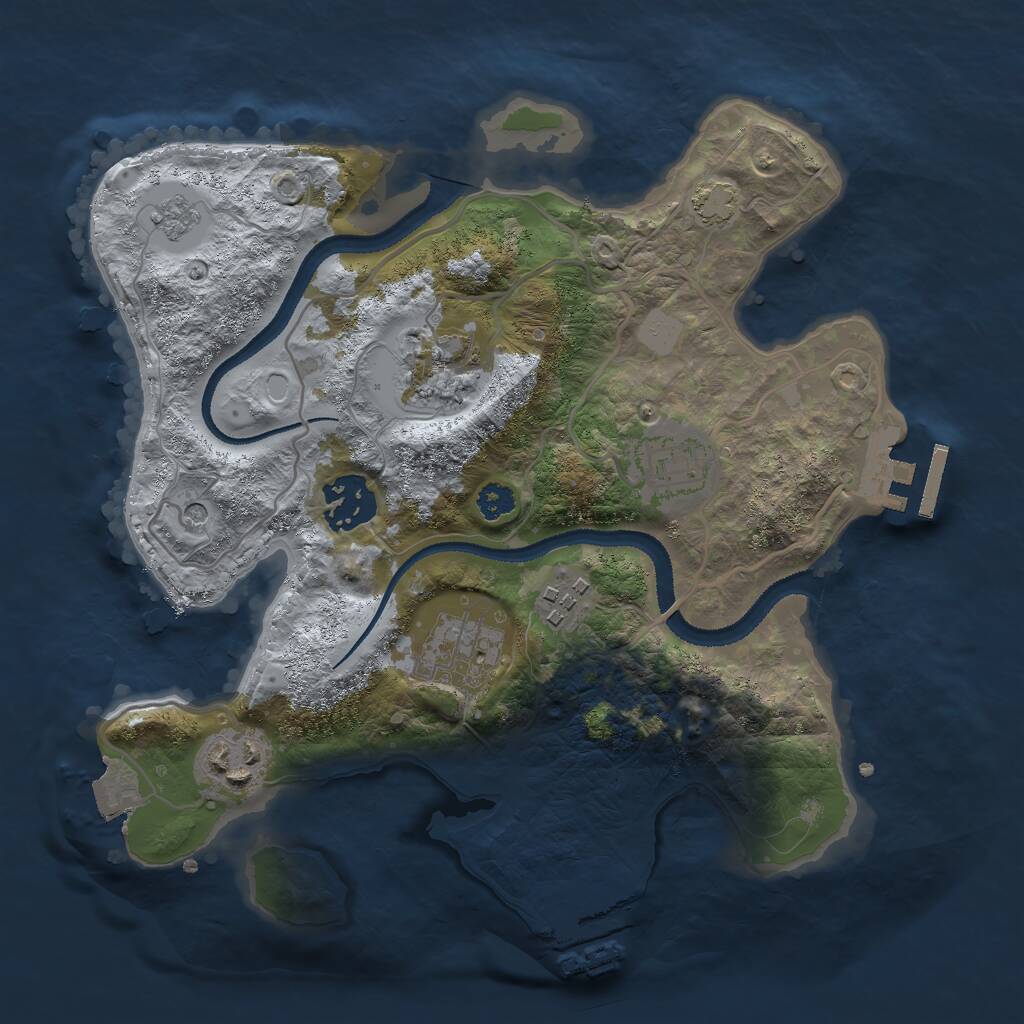 Rust Map: Procedural Map, Size: 2800, Seed: 472084286, 12 Monuments
