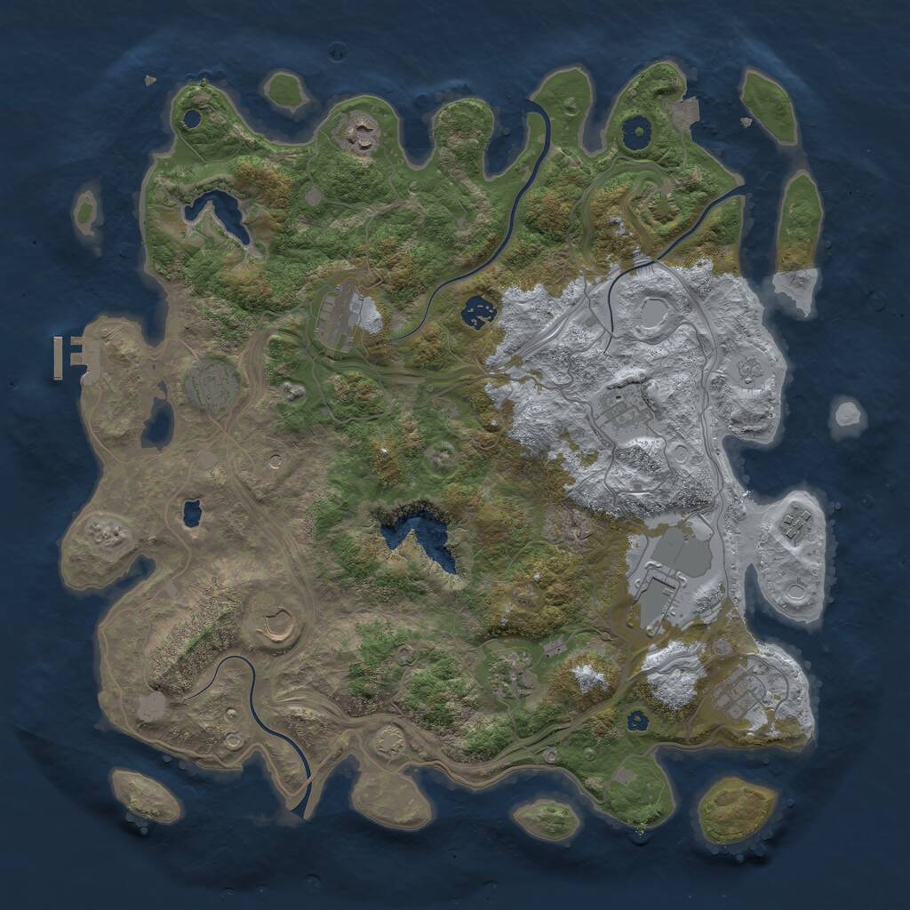 Rust Map: Procedural Map, Size: 4250, Seed: 1547267650, 15 Monuments