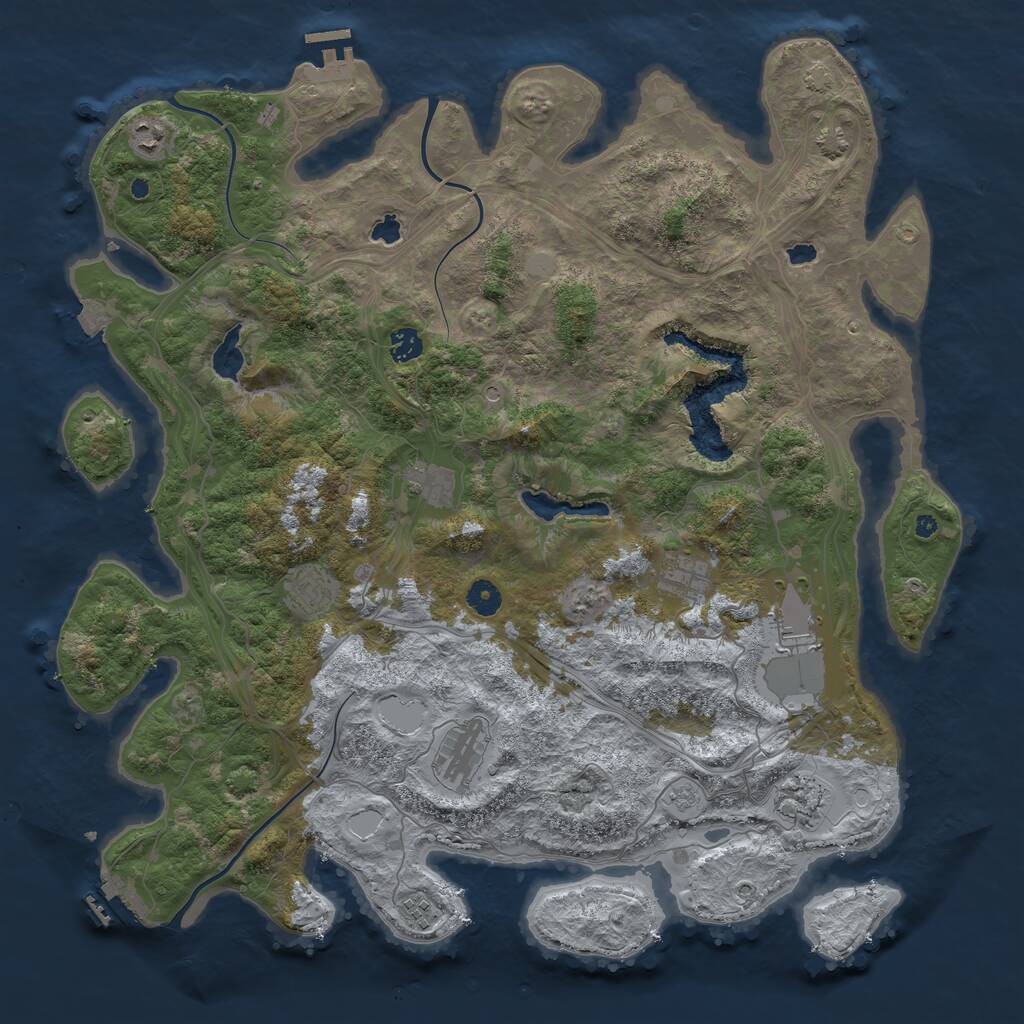 Rust Map: Procedural Map, Size: 4500, Seed: 5211509, 15 Monuments