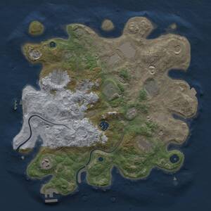 Thumbnail Rust Map: Procedural Map, Size: 3500, Seed: 2070761145, 15 Monuments