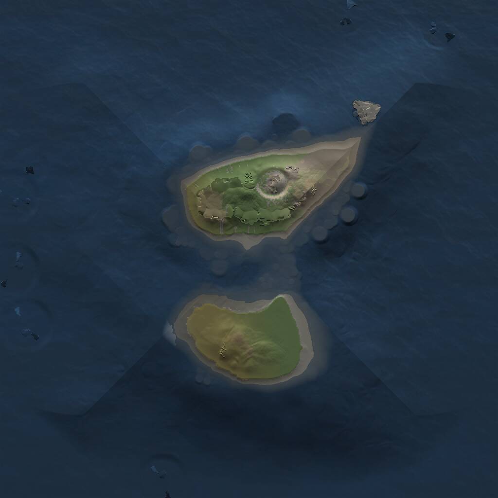 Rust Map: Procedural Map, Size: 1000, Seed: 101519445, 1 Monuments