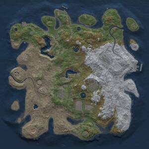 Thumbnail Rust Map: Procedural Map, Size: 4000, Seed: 990767551, 14 Monuments