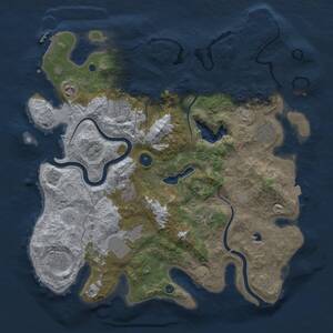 Thumbnail Rust Map: Procedural Map, Size: 4000, Seed: 109805146, 13 Monuments