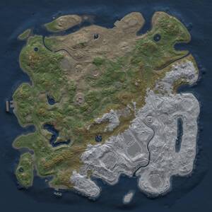 Thumbnail Rust Map: Procedural Map, Size: 4250, Seed: 214404921, 16 Monuments