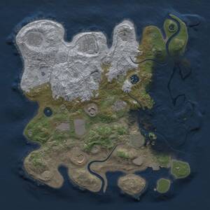 Thumbnail Rust Map: Procedural Map, Size: 3500, Seed: 84530206, 14 Monuments
