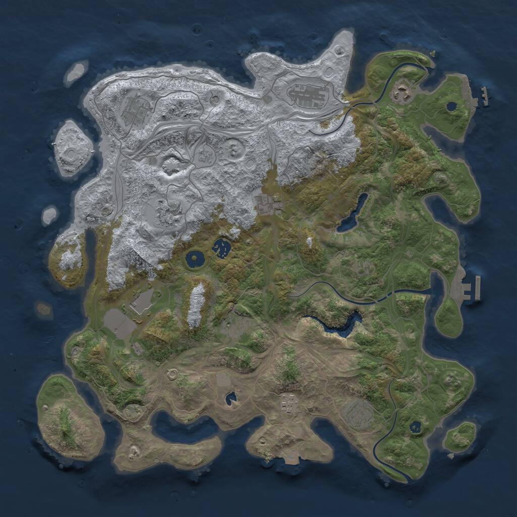 Rust Map: Procedural Map, Size: 4250, Seed: 19122024, 16 Monuments