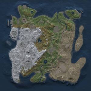 Thumbnail Rust Map: Procedural Map, Size: 3500, Seed: 228288259, 14 Monuments