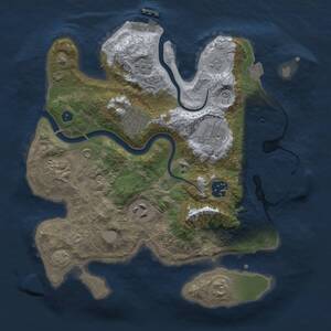 Thumbnail Rust Map: Procedural Map, Size: 3000, Seed: 1935887558, 12 Monuments