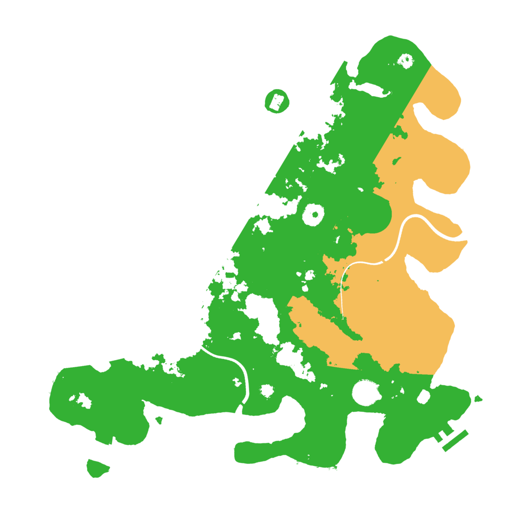 Biome Rust Map: Procedural Map, Size: 3500, Seed: 57522993