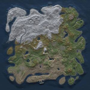 Thumbnail Rust Map: Procedural Map, Size: 4500, Seed: 1241249952, 15 Monuments