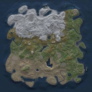 Thumbnail Rust Map: Procedural Map, Size: 4250, Seed: 1982595254, 16 Monuments