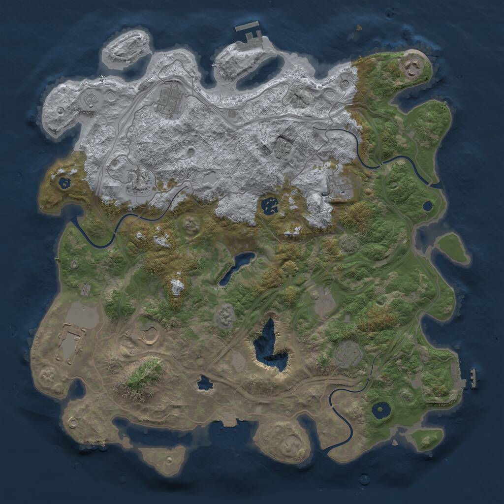 Rust Map: Procedural Map, Size: 4250, Seed: 1982595254, 16 Monuments