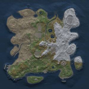 Thumbnail Rust Map: Procedural Map, Size: 3500, Seed: 1669563785, 13 Monuments