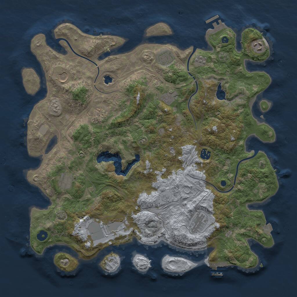 Rust Map: Procedural Map, Size: 4250, Seed: 260093, 16 Monuments