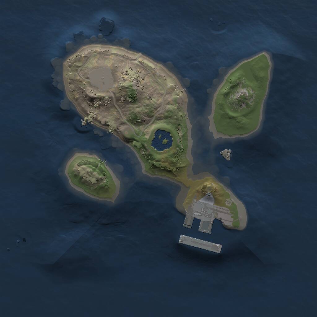 Rust Map: Procedural Map, Size: 1500, Seed: 71454043, 2 Monuments