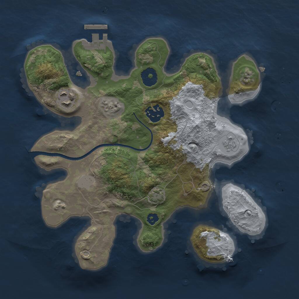 Rust Map: Procedural Map, Size: 2600, Seed: 1246810, 6 Monuments