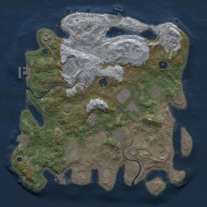 Thumbnail Rust Map: Procedural Map, Size: 3700, Seed: 2084800870, 16 Monuments