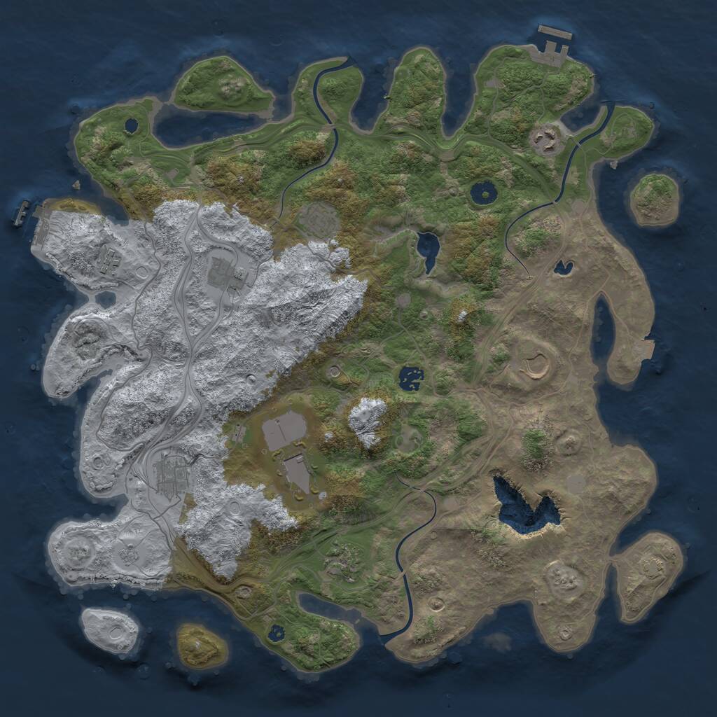 Rust Map: Procedural Map, Size: 4250, Seed: 139750011, 15 Monuments