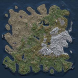 Thumbnail Rust Map: Procedural Map, Size: 4500, Seed: 2122222223, 16 Monuments
