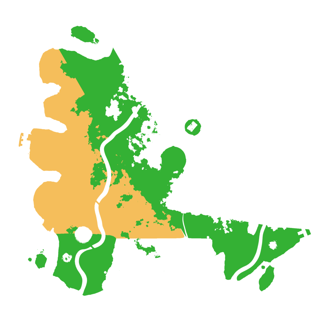 Biome Rust Map: Procedural Map, Size: 3500, Seed: 297802427