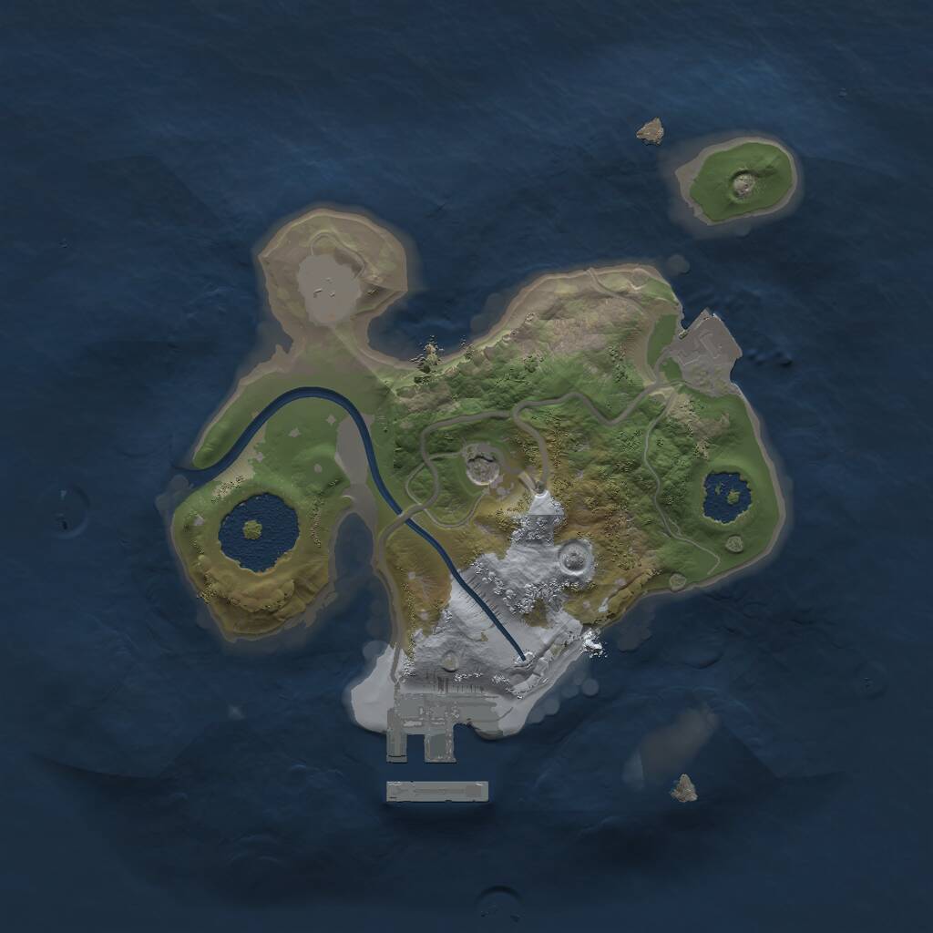 Rust Map: Procedural Map, Size: 1850, Seed: 2116361214, 3 Monuments