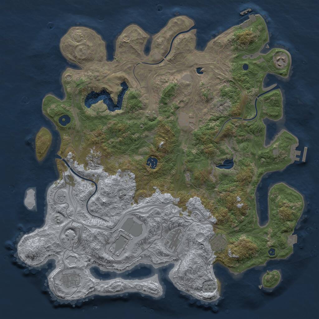 Rust Map: Procedural Map, Size: 4250, Seed: 7042515, 15 Monuments